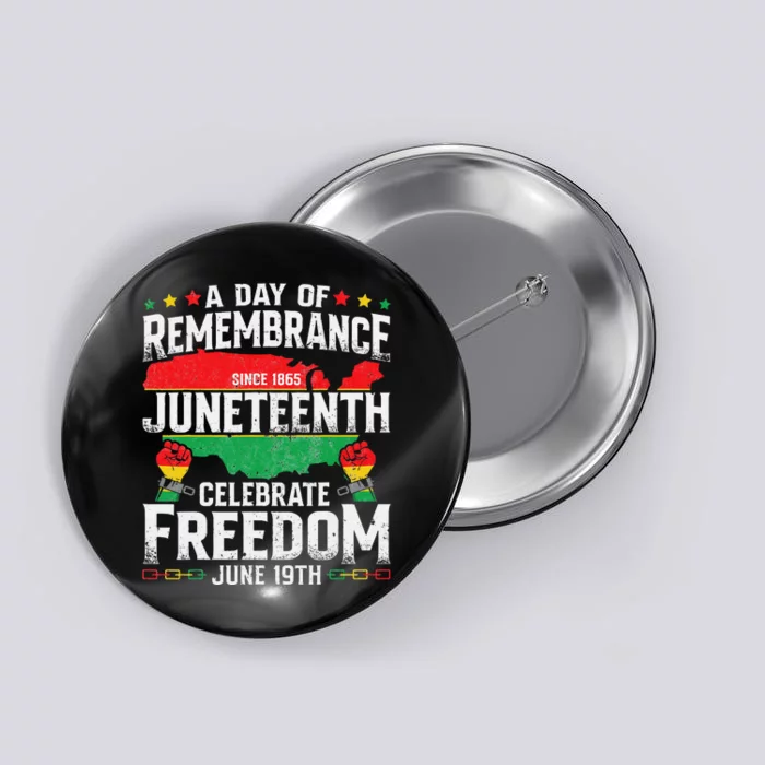 Remembrance Celebrate Freedom Juneteenth Black History Pride Button