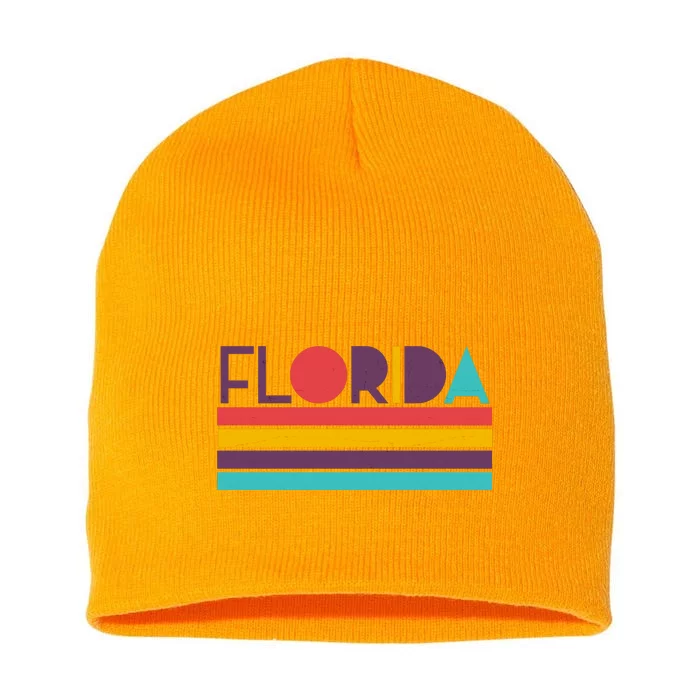 Retro Colors Florida Short Acrylic Beanie