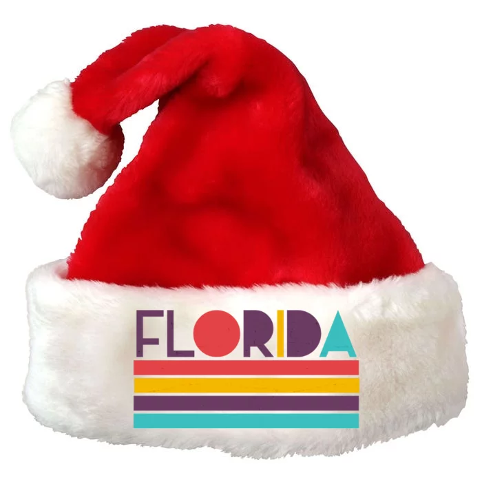 Retro Colors Florida Premium Christmas Santa Hat