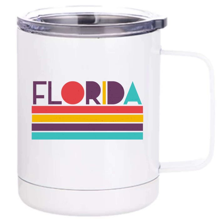 Retro Colors Florida Front & Back 12oz Stainless Steel Tumbler Cup