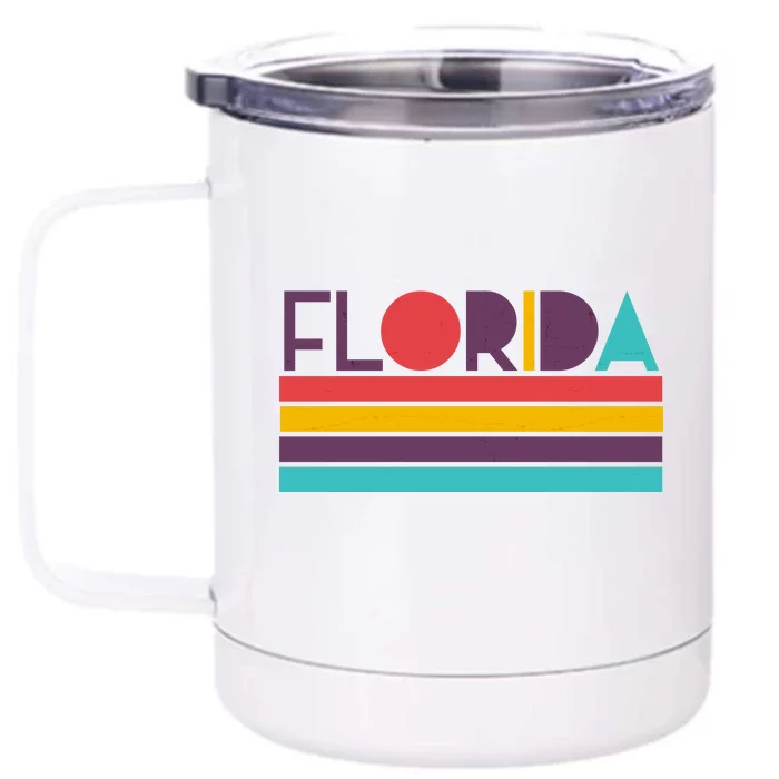 Retro Colors Florida Front & Back 12oz Stainless Steel Tumbler Cup