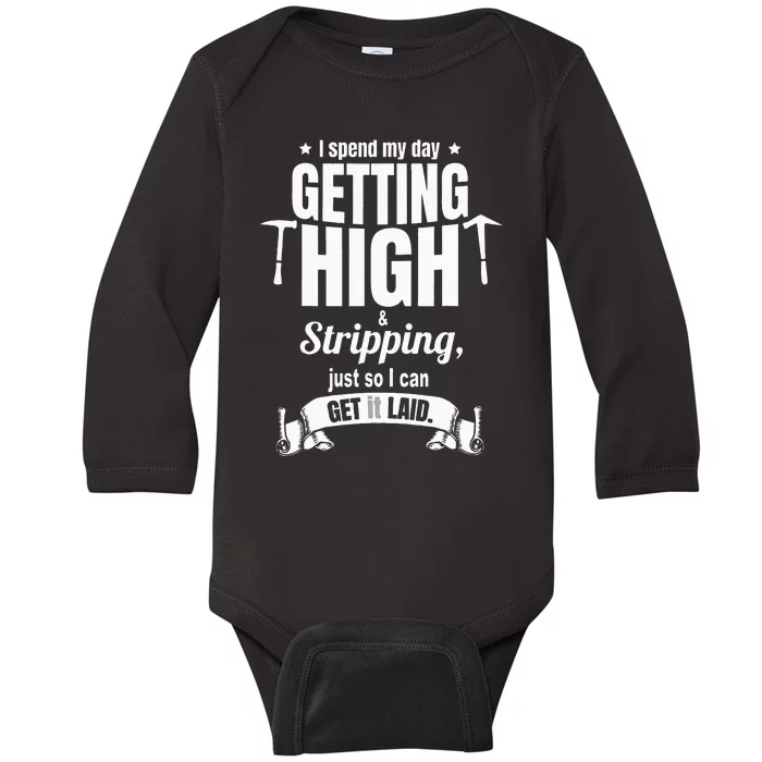 Roofing Contractor for Funny Roofer Baby Long Sleeve Bodysuit