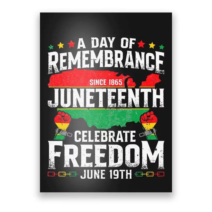 Remembrance Celebrate Freedom Juneteenth Black History Pride Poster