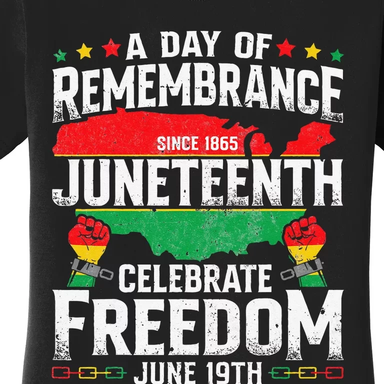 Remembrance Celebrate Freedom Juneteenth Black History Pride Women's T-Shirt