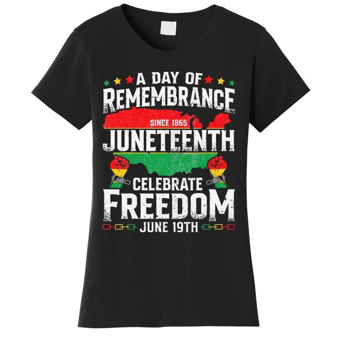 Remembrance Celebrate Freedom Juneteenth Black History Pride Women's T-Shirt