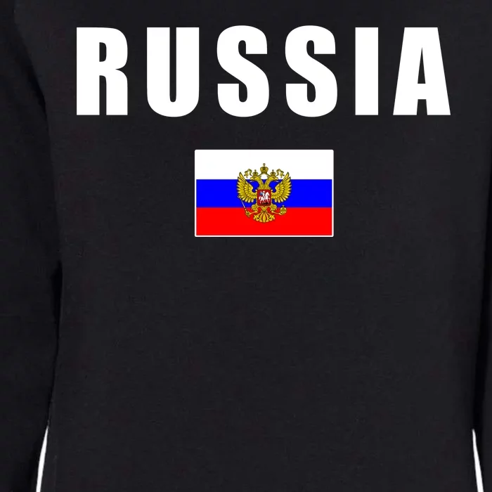 Russia Country Flag Womens California Wash Sweatshirt