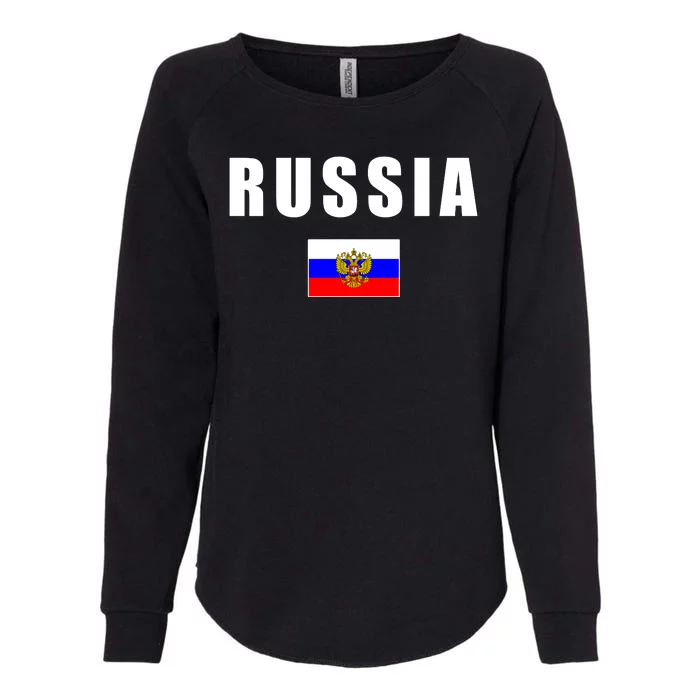 Russia Country Flag Womens California Wash Sweatshirt