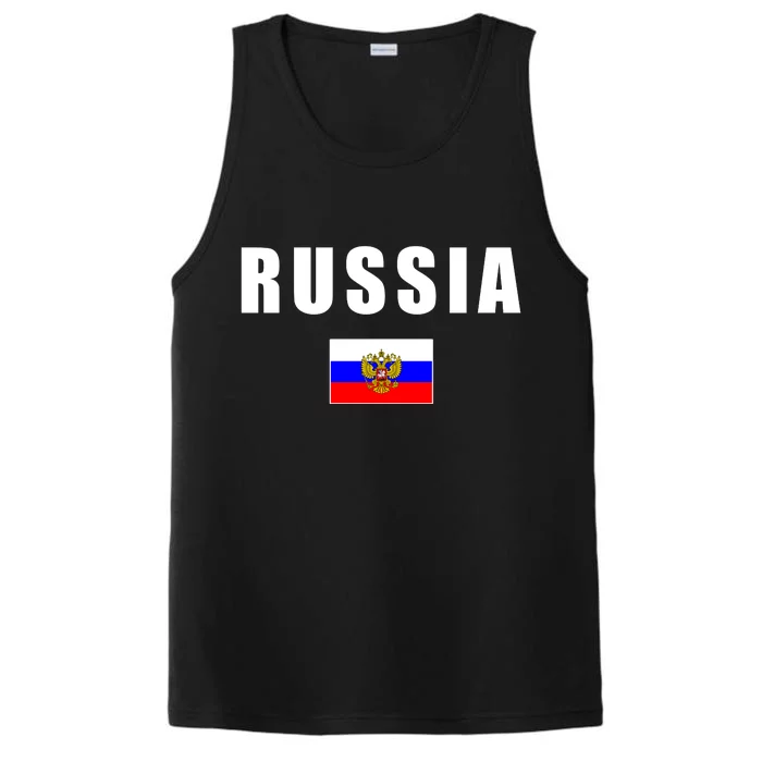 Russia Country Flag Performance Tank