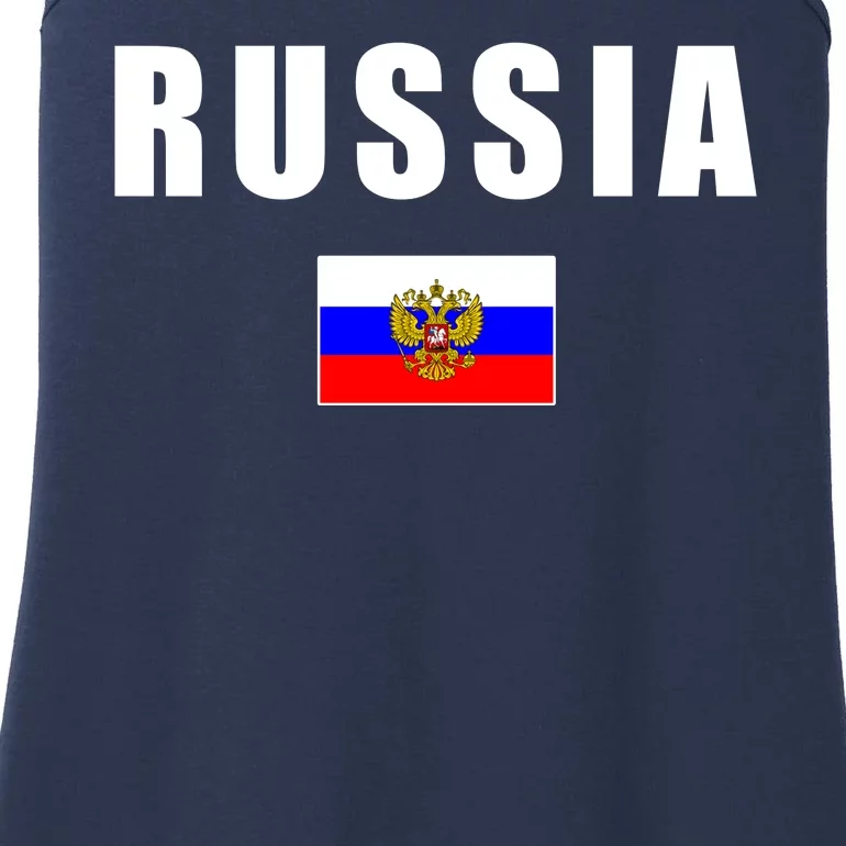 Russia Country Flag Ladies Essential Tank