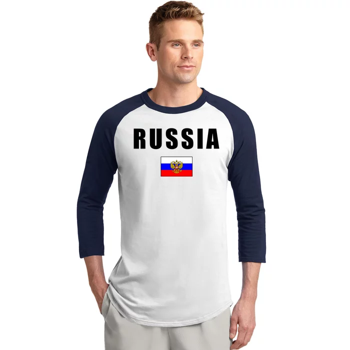 Russia Country Flag Baseball Sleeve Shirt