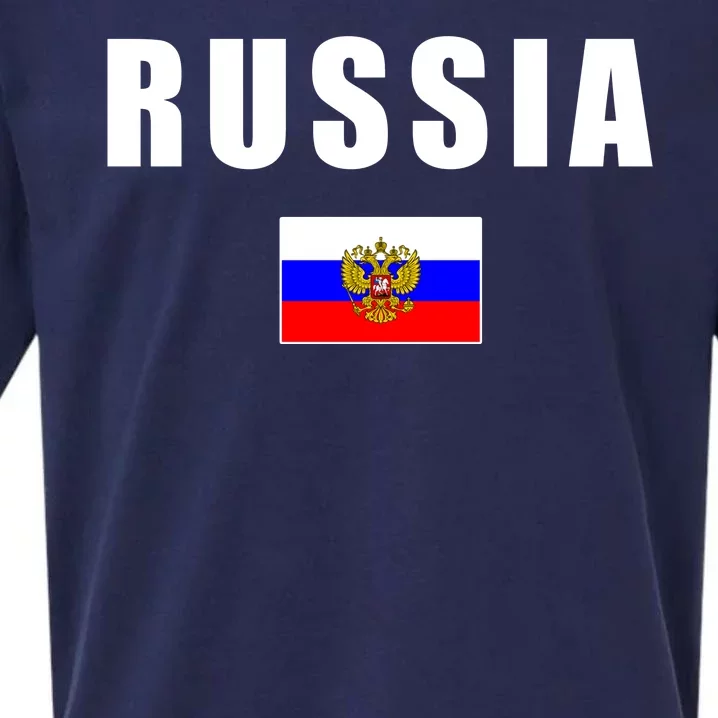 Russia Country Flag Sueded Cloud Jersey T-Shirt