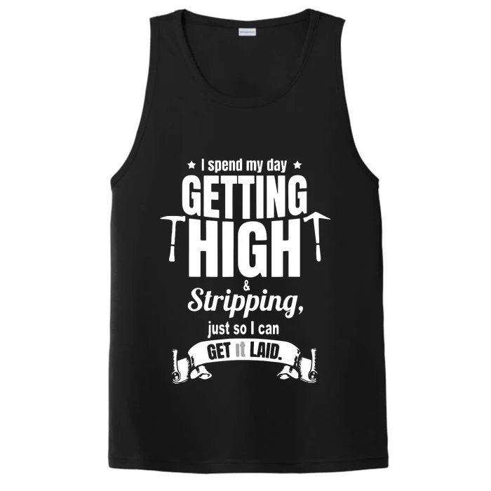 Roofing Contractor For Men Funny Roofer Performance Tank