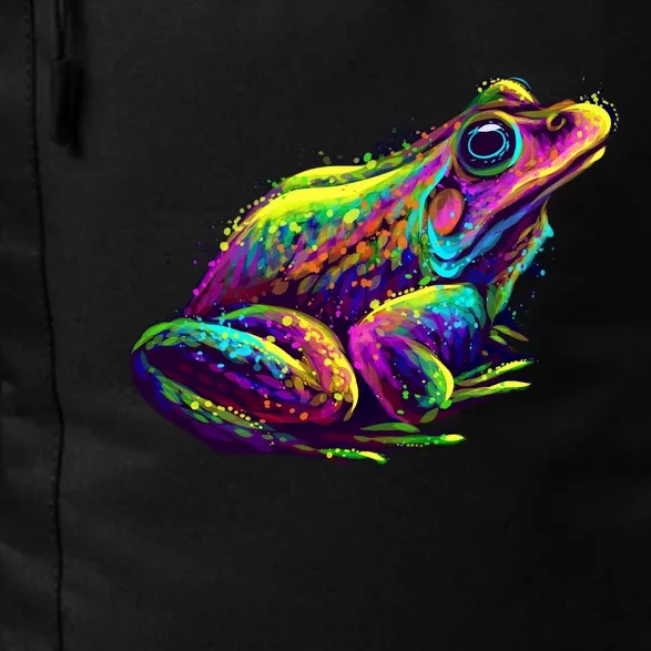 Realistic Colorful Frog Abstract Pose Daily Commute Backpack