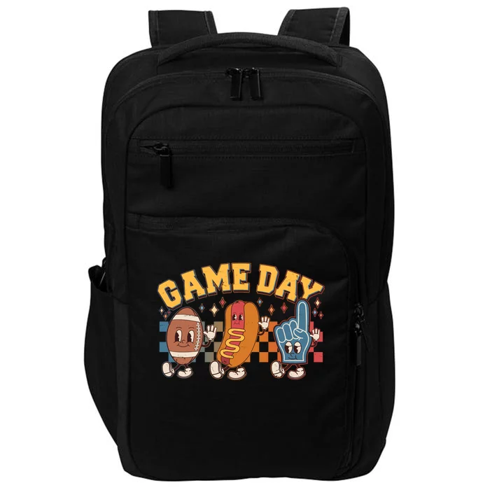 Retro Cartoon Football Game Day Impact Tech Backpack