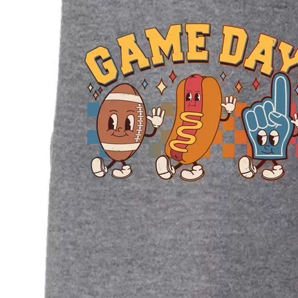 Retro Cartoon Football Game Day Doggie 3-End Fleece Hoodie