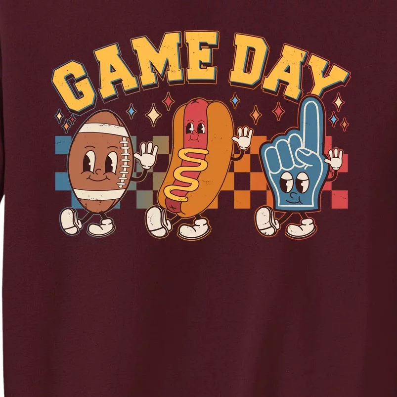 Retro Cartoon Football Game Day Tall Sweatshirt