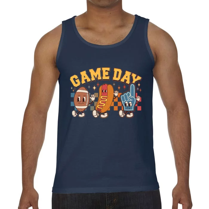 Retro Cartoon Football Game Day Comfort Colors® Tank Top