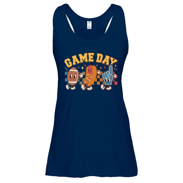 Retro Cartoon Football Game Day Ladies Essential Flowy Tank