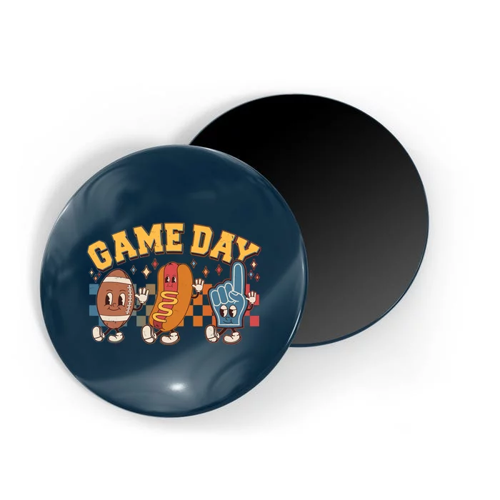 Retro Cartoon Football Game Day Magnet