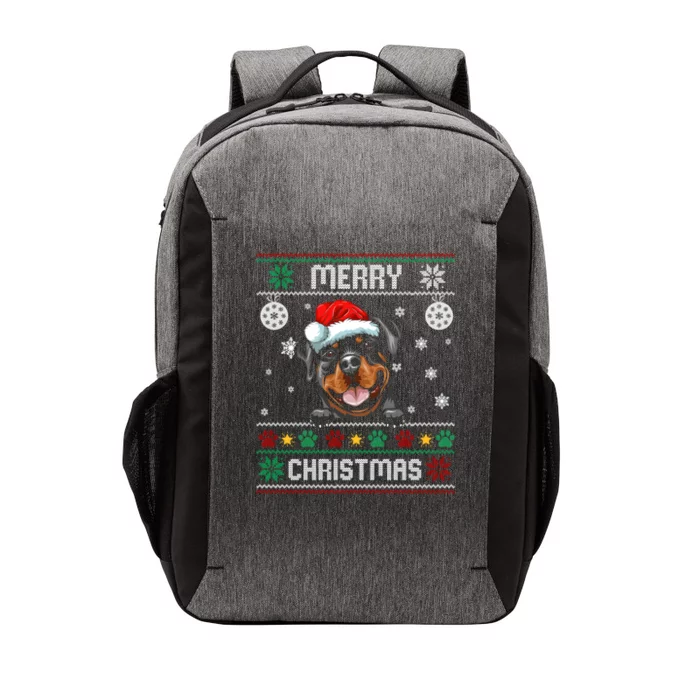 Rottweiler Christmas Funny Dog Lover Xmas Ugly Sweater Meaningful Gift Vector Backpack