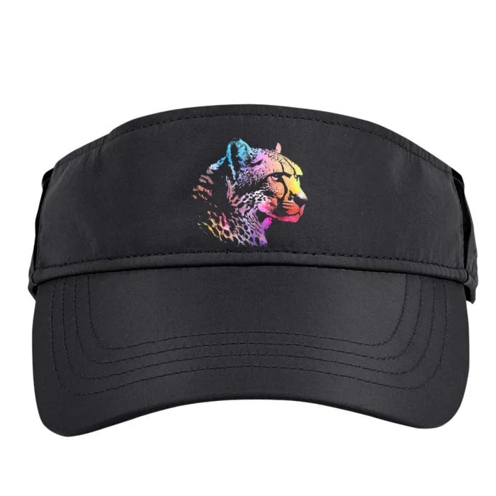 Rainbow Cheetah Face Wildlife Safari Zookeeper Zoologist Adult Drive Performance Visor