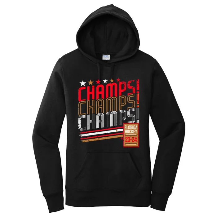 Retro Champs Florida Hockey 2024 Women's Pullover Hoodie