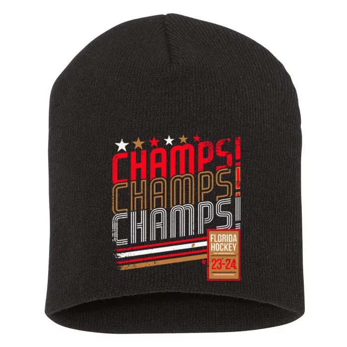 Retro Champs Florida Hockey 2024 Short Acrylic Beanie