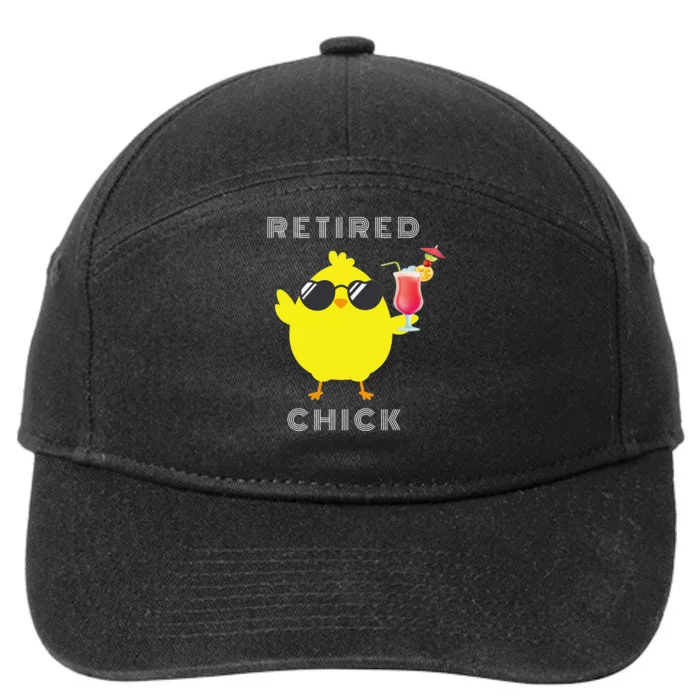 Retired Chick Funny Retirement Party 7-Panel Snapback Hat