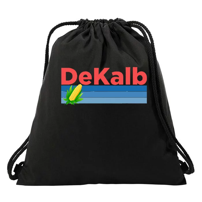 Retro Corn & Farming Dekalb Illinois Drawstring Bag