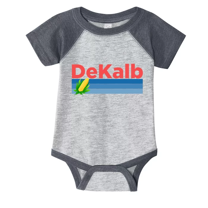 Retro Corn & Farming Dekalb Illinois Infant Baby Jersey Bodysuit