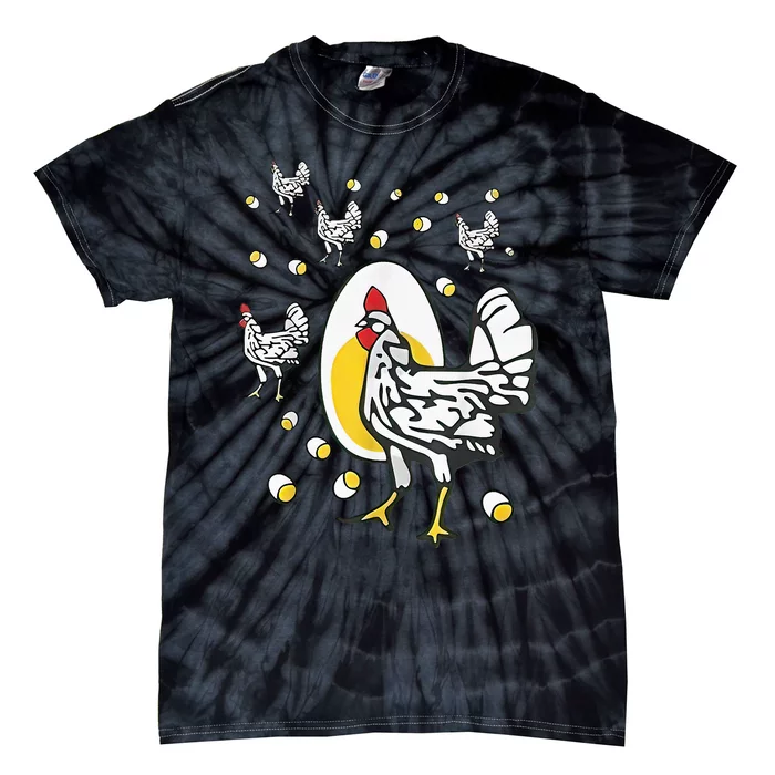 Roseanne Chicken Funny Roseanne Rooster And Egg Tie-Dye T-Shirt