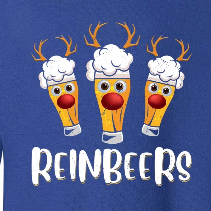 Reinbeers Christmas Funny Reindeer Xmas Ing Beer Lover Meaningful Gift Toddler Sweatshirt