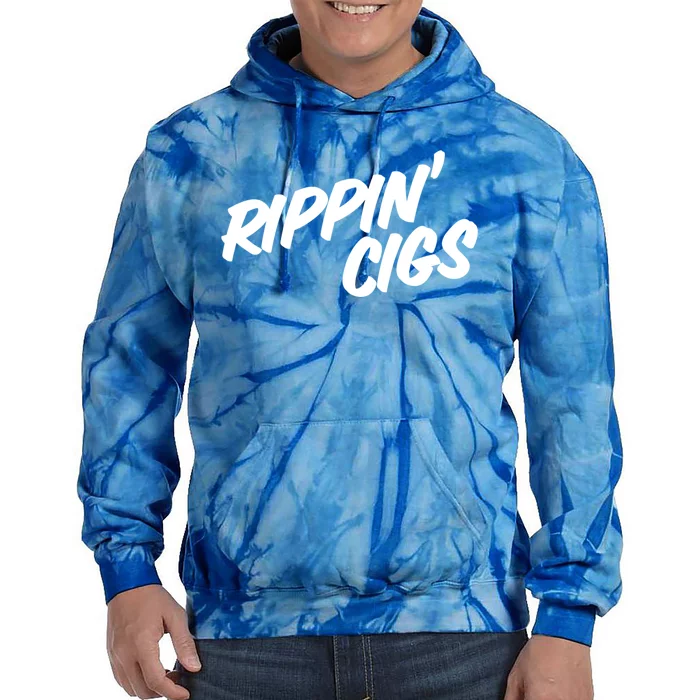 Rippin' Cigs Funny Smoking Cigarettes Rippin' Heaters Gift Tie Dye Hoodie