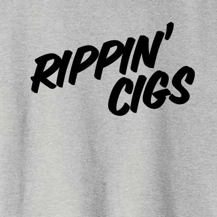 Rippin' Cigs Funny Smoking Cigarettes Rippin' Heaters Gift Women's Crop Top Tee