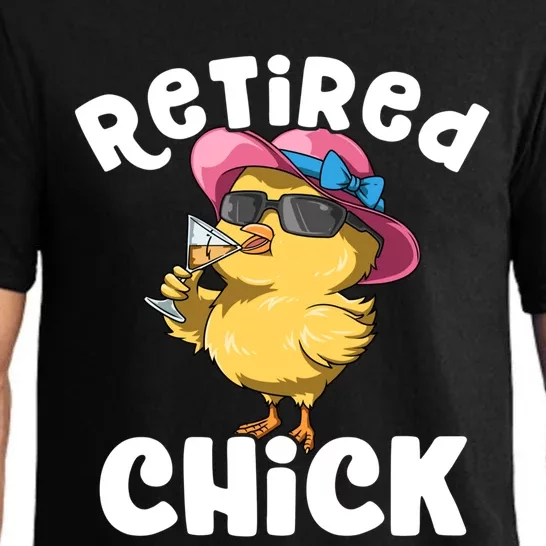 Retired Chick Funny Ladies Retired Moms Retirement Meaningful Gift Pajama Set