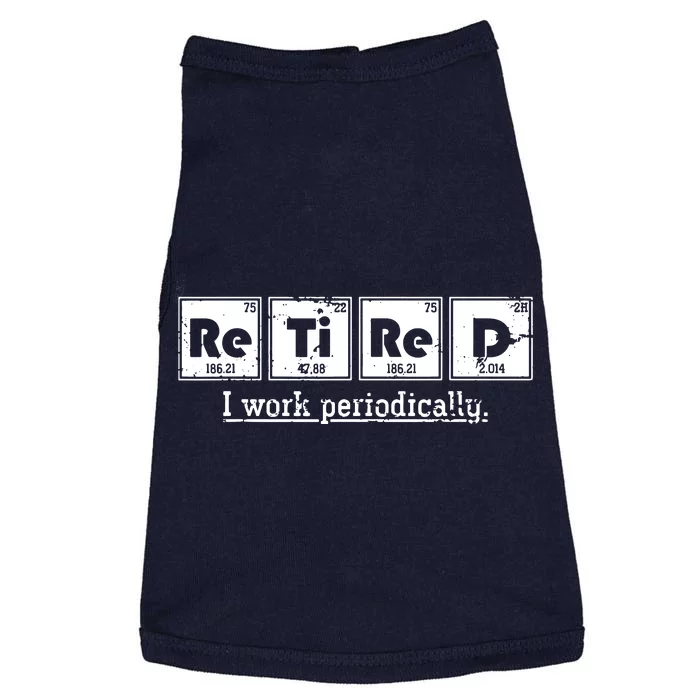 Retired Chemist Funny Gift Periodic Table Chemistry Doggie Tank