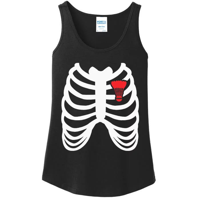 Rib Cage Funny Badminton Player Gift Ladies Essential Tank