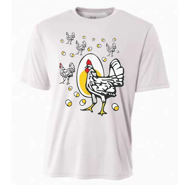 Roseanne Chicken Funny Roseanne Rooster And Egg Cooling Performance Crew T-Shirt