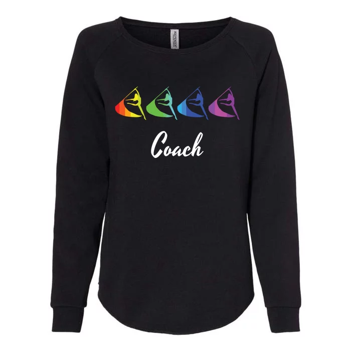 Rainbow Color Guard Coach Flag Graphic Marching Band Womens California Wash Sweatshirt