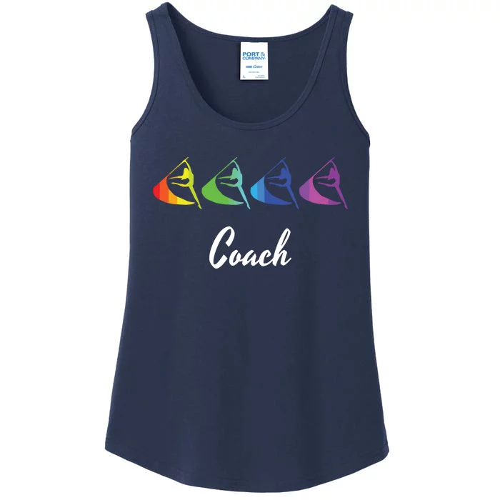 Rainbow Color Guard Coach Flag Graphic Marching Band Ladies Essential Tank