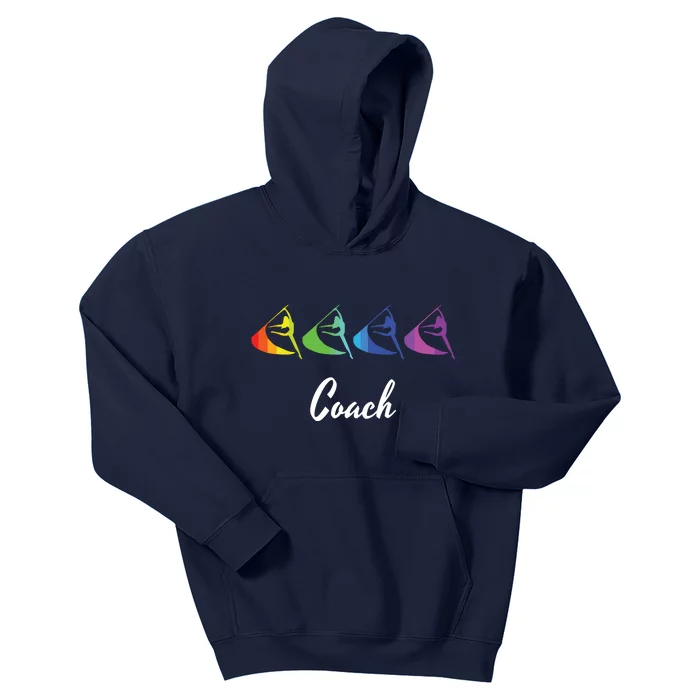 Rainbow Color Guard Coach Flag Graphic Marching Band Kids Hoodie