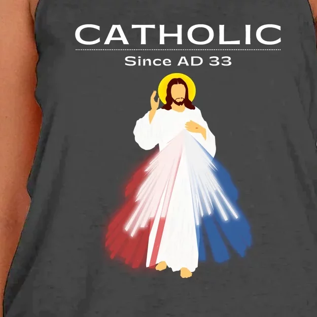 Roman Catholic Gift Since AD 33 Women's Knotted Racerback Tank