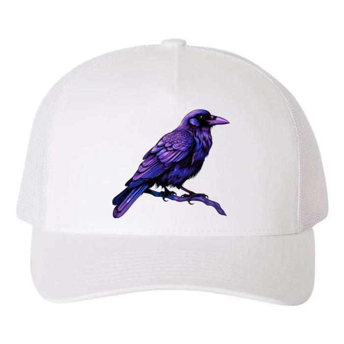 Raven Crow Graphic Yupoong Adult 5-Panel Trucker Hat