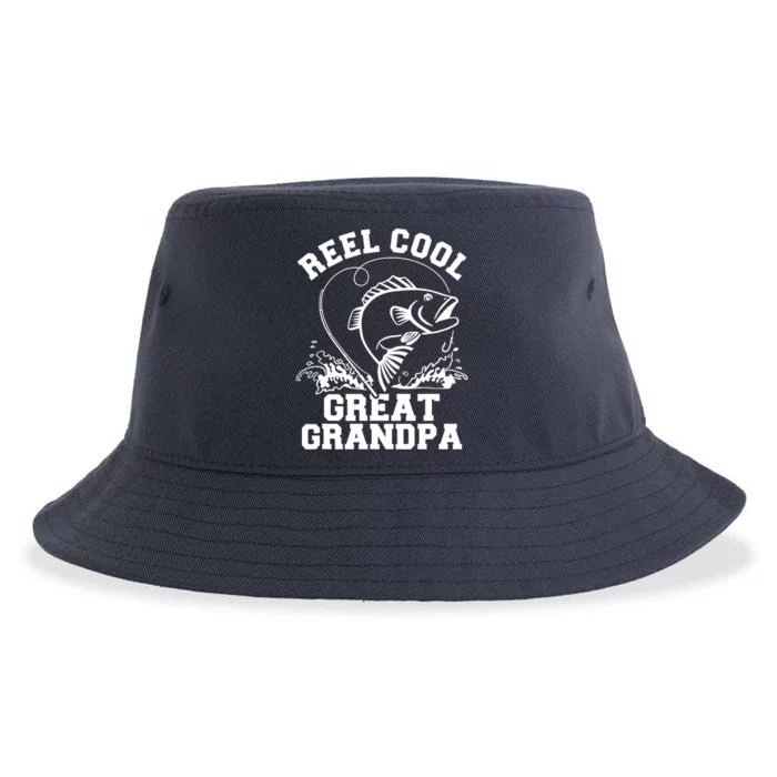 Reel cool great grandpa Sustainable Bucket Hat