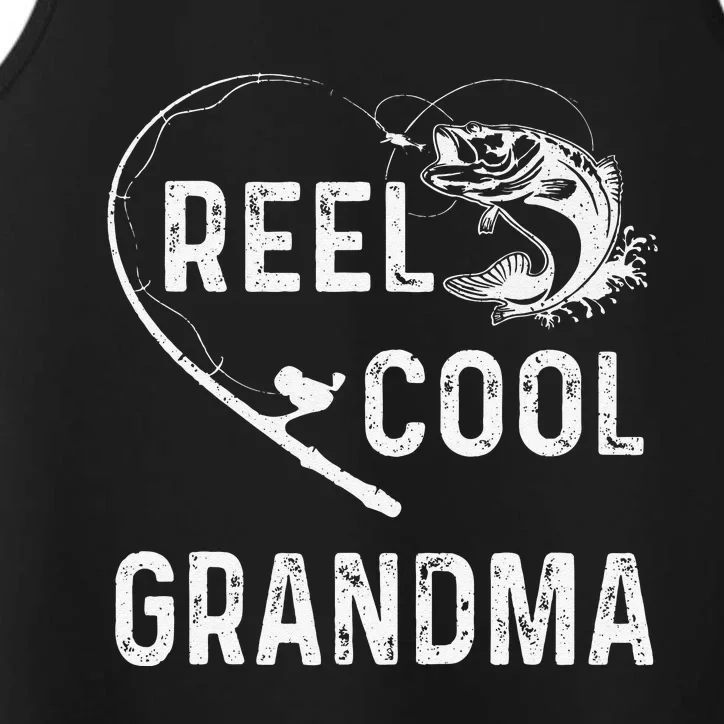 Reel Cool Grandma Retro Fishing Lover For Mothers Day Gift Performance Tank