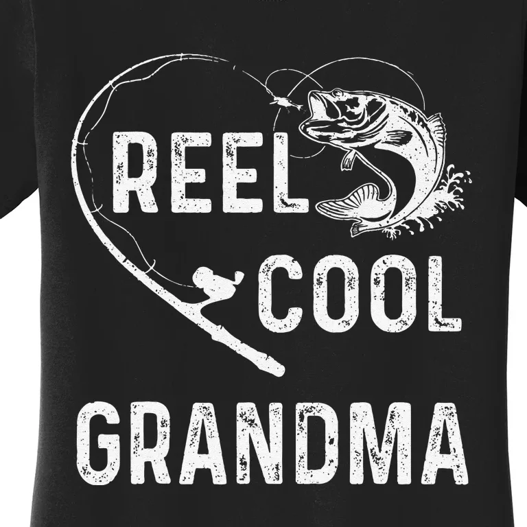 Reel Cool Grandma Retro Fishing Lover For Mothers Day Women's T-Shirt