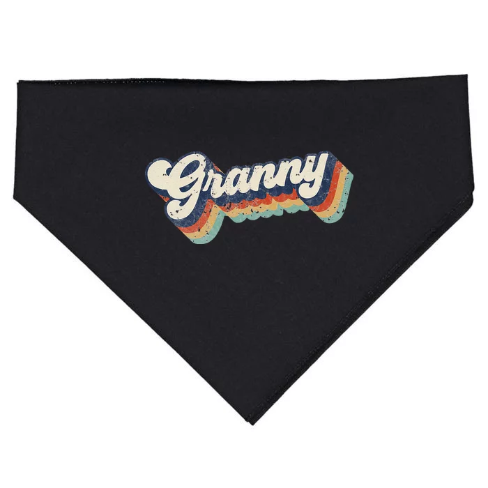 Retro Cute Granny For Grandma Best Granny Ever Mother's Day USA-Made Doggie Bandana