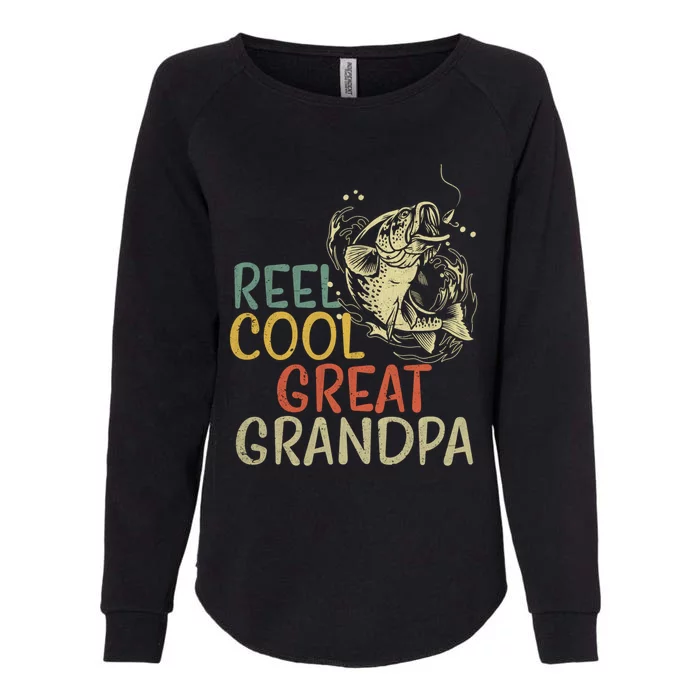 Reel Cool Great Grandpa Vintage Fishing FatherS Day Gift Womens California Wash Sweatshirt