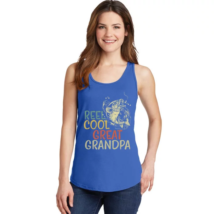 Reel Cool Great Grandpa Vintage Fishing FatherS Day Gift Ladies Essential Tank