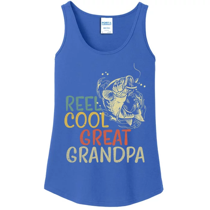 Reel Cool Great Grandpa Vintage Fishing FatherS Day Gift Ladies Essential Tank